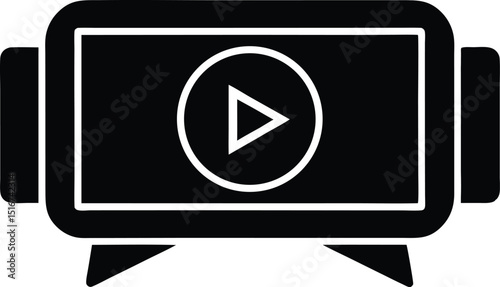 video tutorial vector icon.