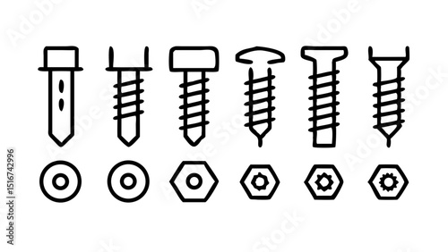 set of various bolts