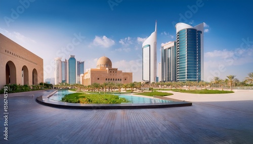 the knowledge center and mbzuai at masdar city a sustainable urban community in abu dhabi and is home to a rapidly growing clean tech cluster photo