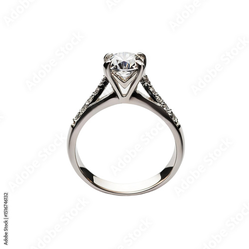diamond ring isolated on white
