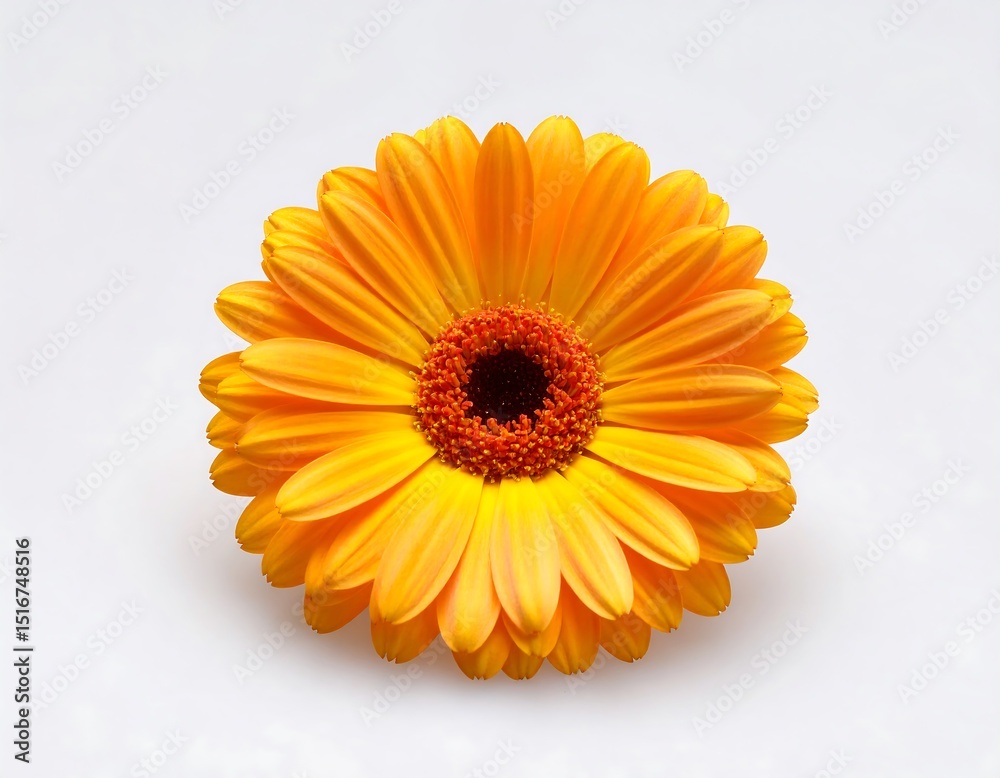 Single vibrant orange gerbera Single vibrant orange gerbera
