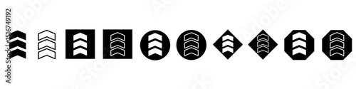Up arrow vector icon set. scroll illustration sign collection. Direction symbol or logo.
