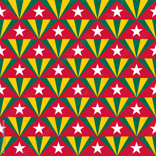 pattern of togo flag. geometric background. vector illustration