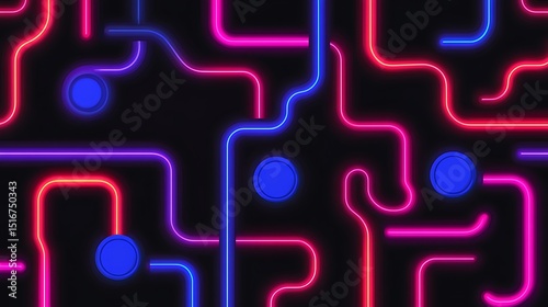 Neon circuit pattern