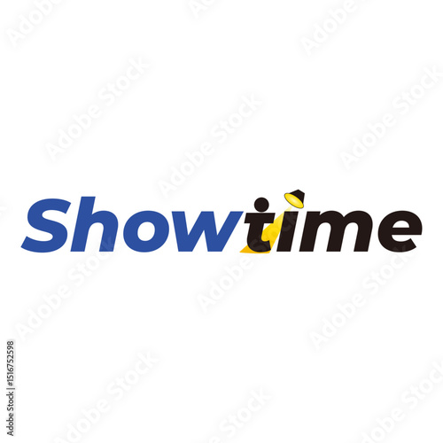 Showtime Logo with Spotlight – Bold Typography for Entertainment & Events