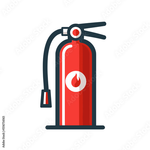 Vector illustration of a fire extinguisher symbolizing safety and fire prevention