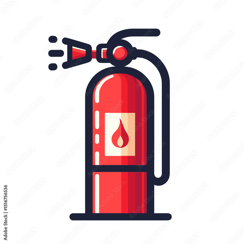 Obraz premium Vector illustration of a fire extinguisher representing safety and fire prevention