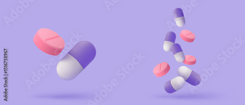 3d pharmacy drug icon signs for health pharmaceutical. Cartoon minimal of first aid and health care by medic. Medical symbol of emergency help. 3d aid medicine icon vector render illustration