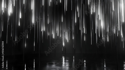 Abstract light streaks falling