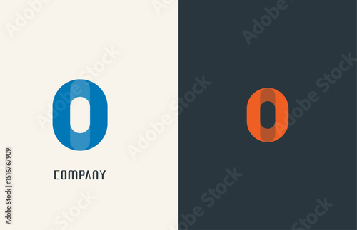 initial O logo design, for logo brand company, vector illustration