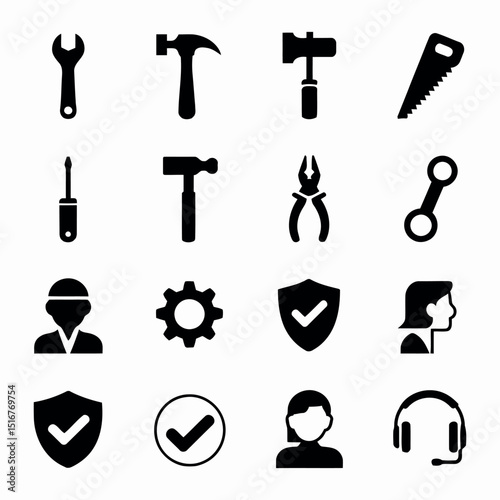 tools icons set