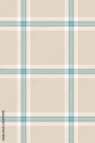 Dogtooth plaid check background, 70s textile fabric vector. Livingroom tartan seamless texture pattern in light and old lace colors.