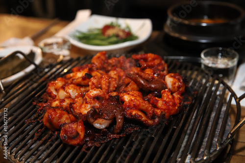 Wallpaper Mural Korean Spicy Food. Spicy Grilled Octopus Torontodigital.ca