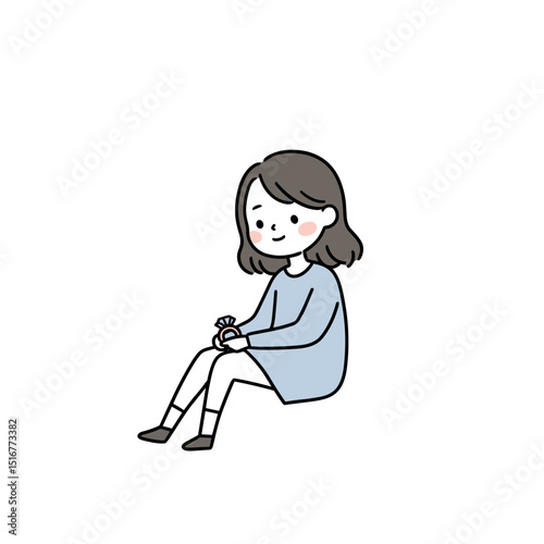 A woman sitting alone, holding a wedding ring with a thoughtful expression