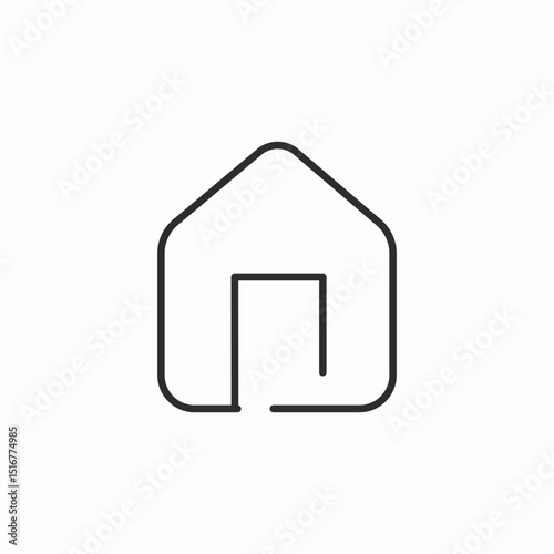house simple icon sign vector