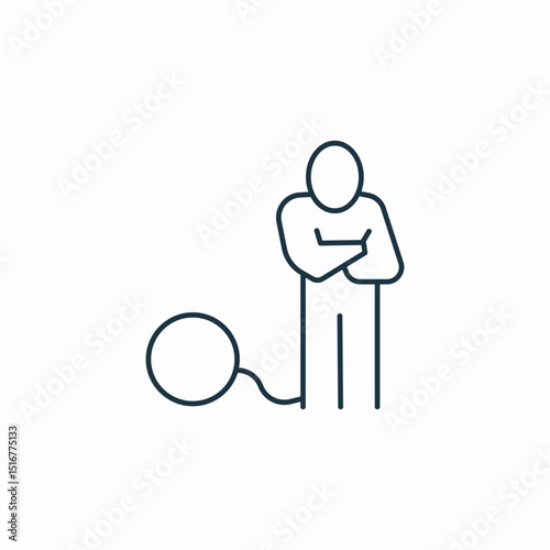 human slave icon sign vector