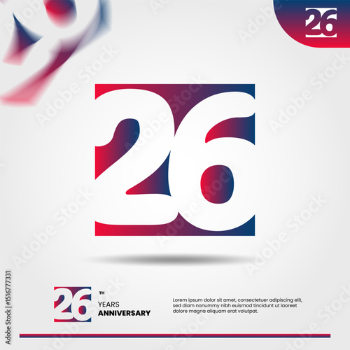 26th anniversary logo design