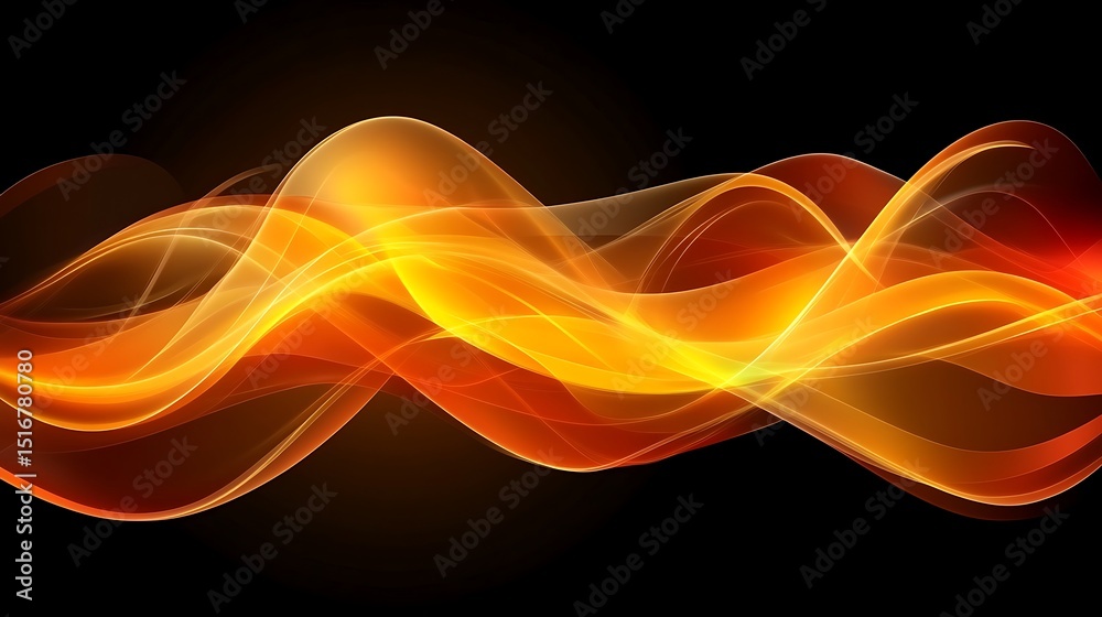 Fototapeta premium Abstract fiery waves background (3)