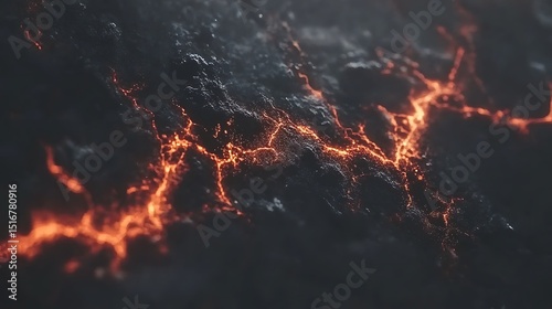 Molten rock surface close-up