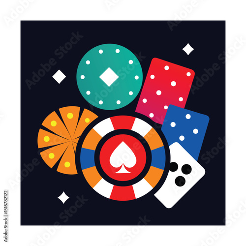 Casino Theme Image with Four Aces photo