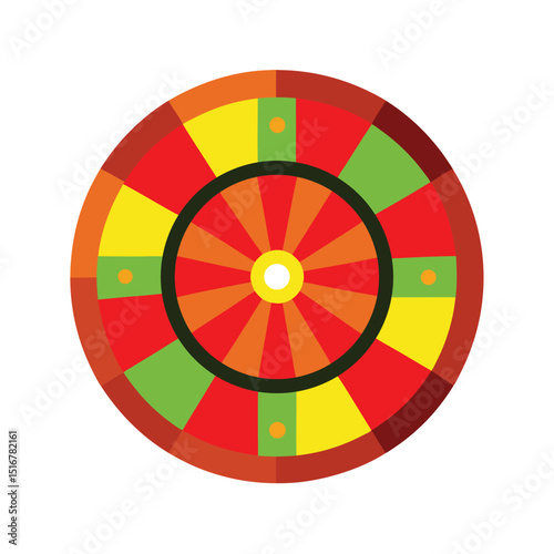 Roulette Wheel Centered Vector Art
