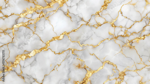 Elegant white marble with gold veins luxury texture background