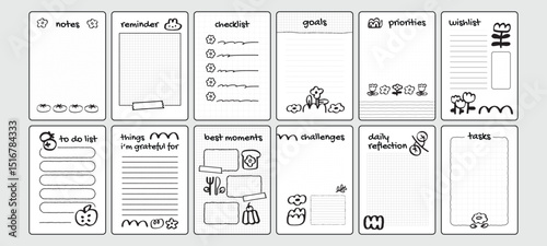 Handdrawn Minimalist Planner Template Printable