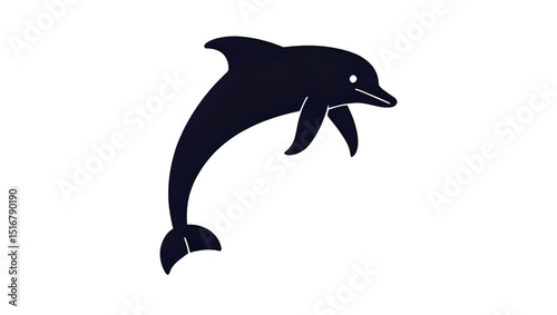 Dolphin vector illustration perfect for ocean life and marine animal designs silhouette