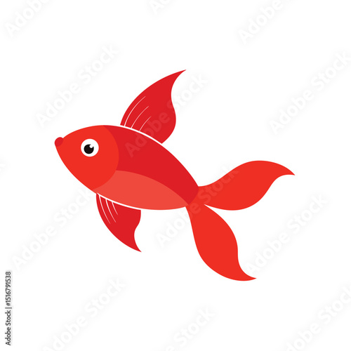 Guppy fish on white background