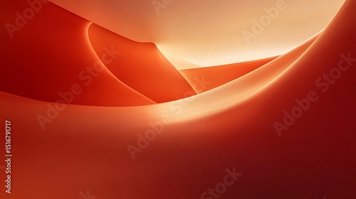 Abstract curves in warm orange