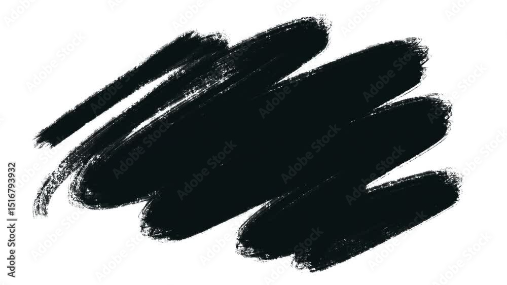 Black paint stain, grunge background animated, brush stroke texture, intro, 4K, video, copy space