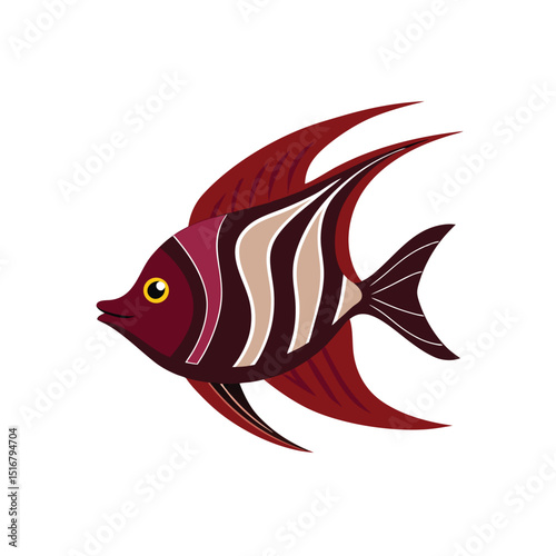 Tiger vector on white background