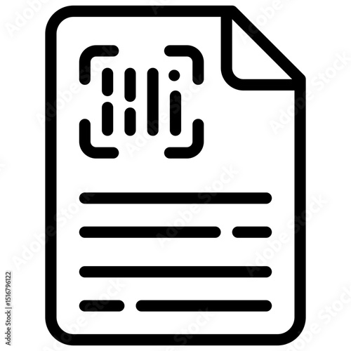 file barcode line icon

