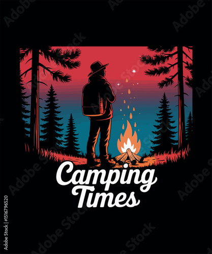 Camping T-shirt Design
