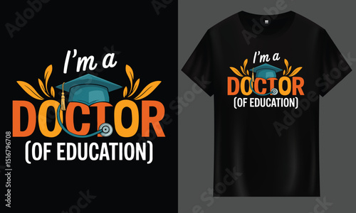 Doctor’s Day vector t-shirt design with editable text and elements, isolated from background and fully customizable