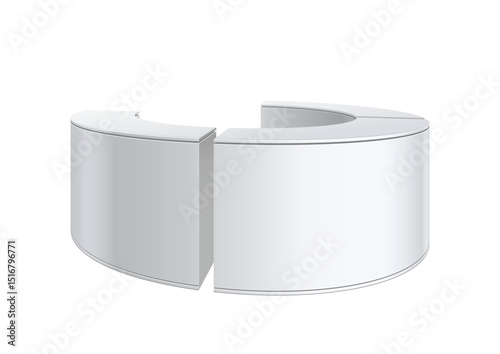 Promotion counter, Retail Trade Stand Isolated on the white background. MockUp Template For Your Design. Vector illustration.