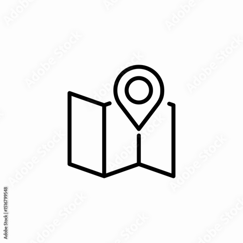 address location map icon sign vector