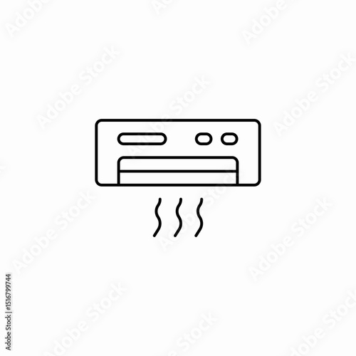 air conditioning icon sign vector