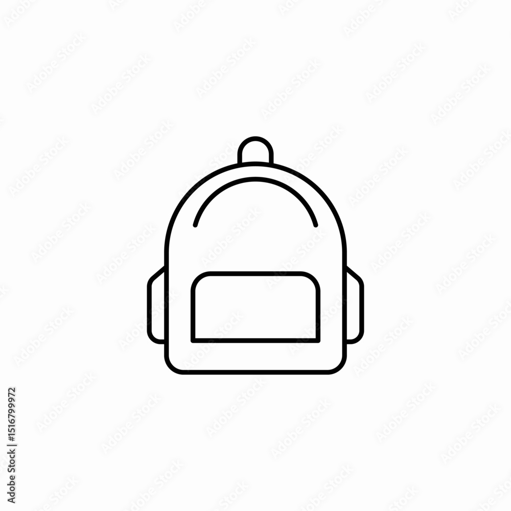 Obraz premium back pack icon sign vector