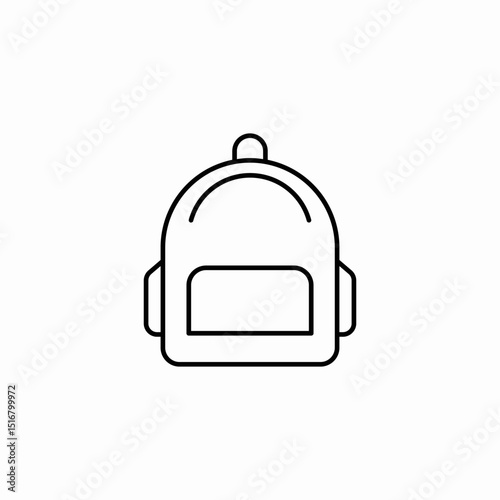 back pack icon sign vector