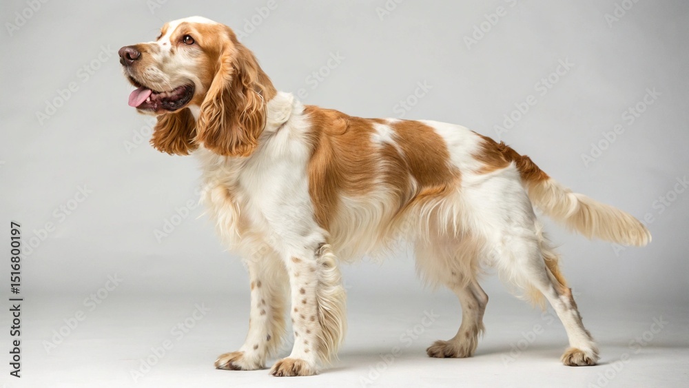English Springer Spaniel on studio background English Springer Spaniel on studio background