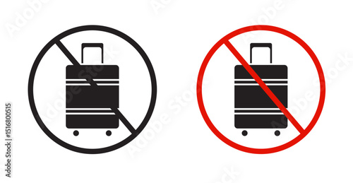Forbidden luggage sign