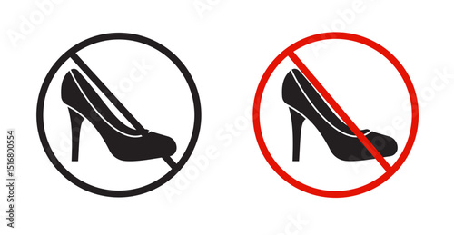 No high heels sign
