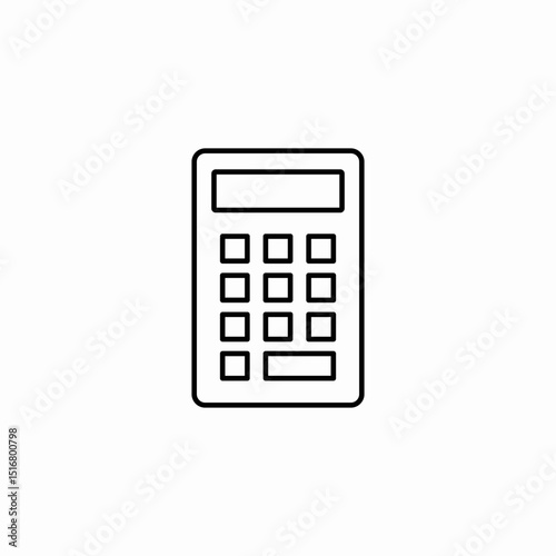calculator numbers icon sign vector