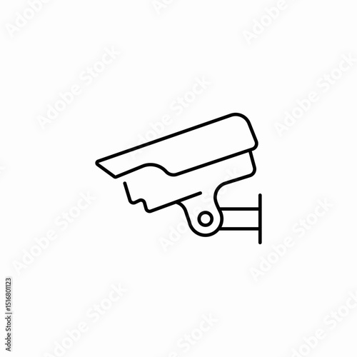 cctv camera icon sign vector
