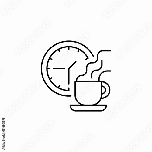 coffee break icon sign vector