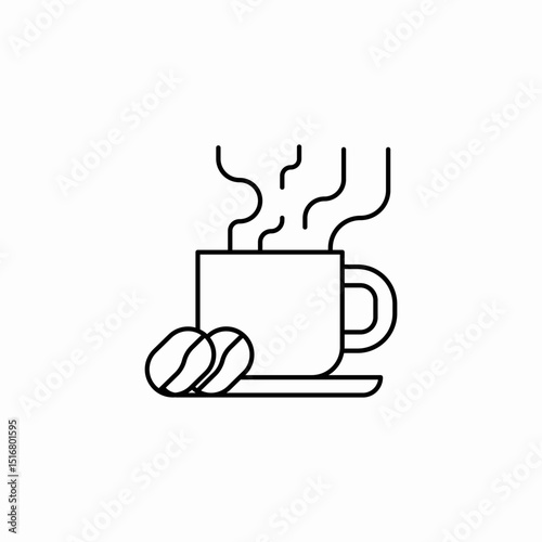 coffee beans icon sign vector