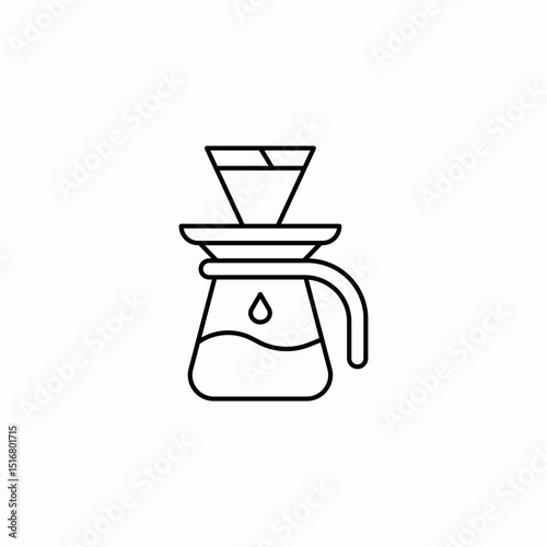 coffee brewer icon sign vector