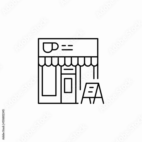coffee shop icon sign vector