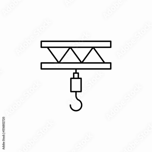 construction hook icon sign vector